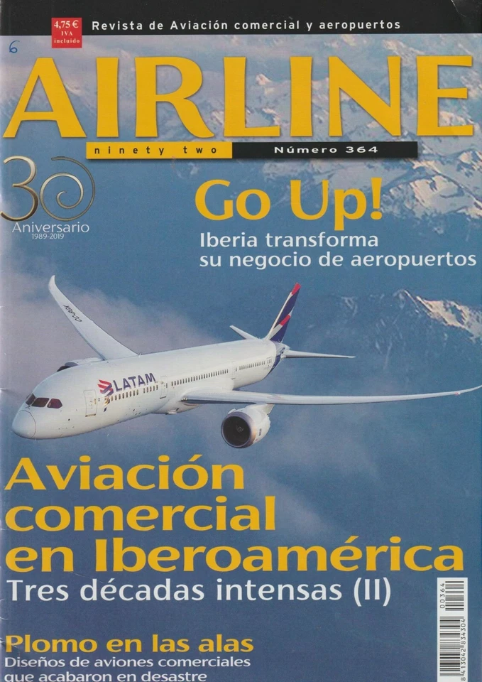 Airline (Apr 2019) Latin America Airlines, Iberia, Spanish Airlines (IN SPANISH) - Image 1 of 1