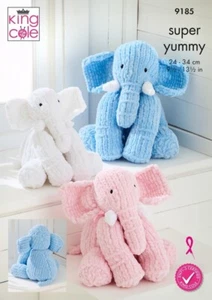 King Cole Spielzeug Strickanleitung Super Yummy Stofftier Elefanten - 9185 - Bild 1 von 1