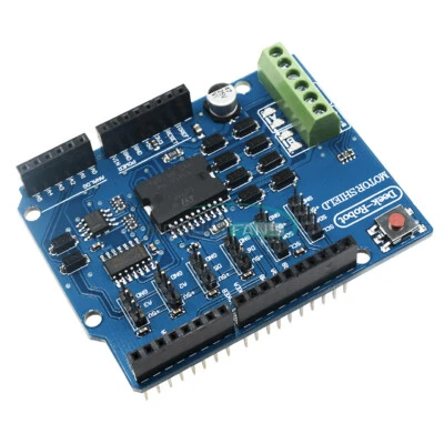L298P Shield R3 DC Motor Driver Module 2A H-Bridge 2 way For UNO 2560 Arduino - Image 1 of 4