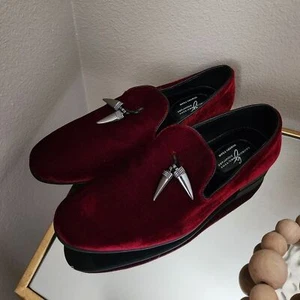 Herren Giorgio Brutini Metallic Penny Samt Halbschuhe Slipper Größe 8 NEU - Bild 1 von 6