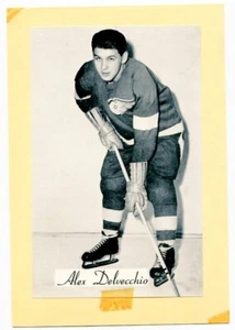 1945-64 Beehive Photo Alex Delvecchio Detroit Red Wings - Bild 1 von 2
