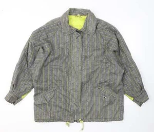 Mexx Mens Grey Striped Jacket Size S Zip - Picture 1 of 12