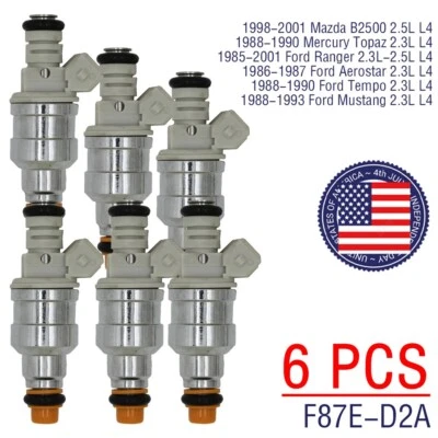 Inyectores de combustible 6 piezas F87E-D2A para Ford Ranger Taurus Windstar 3,0 L Mazda B3000 Foto 1 de 4