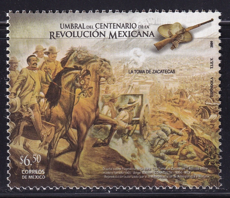 mai36 México 2009 Guerra Civil Mexicana Sc#2650 Mc#3534 Batalla de Zacatecas Foto 1 de 1