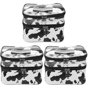  3 Count Cloth Cosmetic Bag Storage Miss Organizer Pouch for Purse