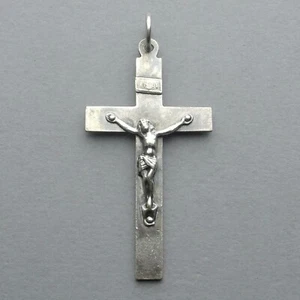 Kruzifix. Paray le Monial. Herzliches Herz. Französisches, antikes Kreuz. Anhänger, Medaille. - Bild 1 von 5