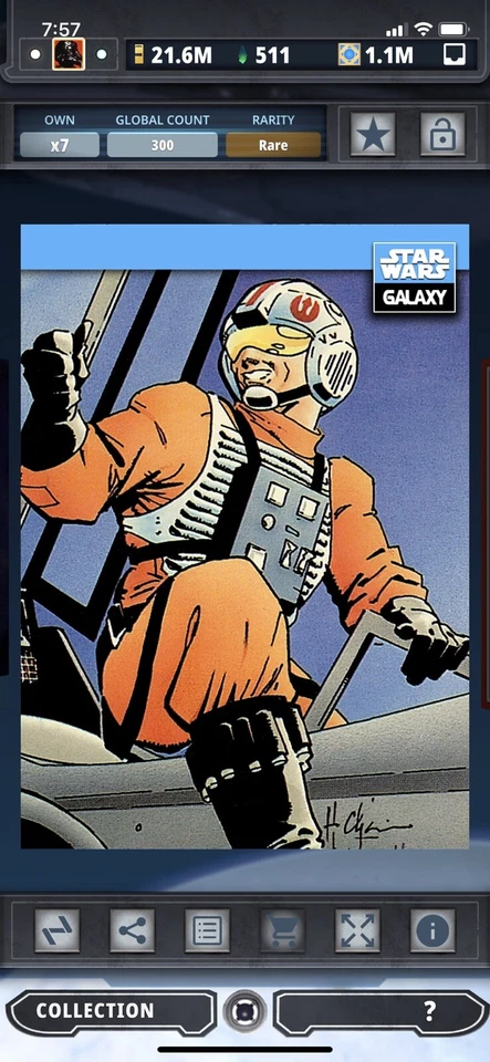 Topps Star Wars Digital Card Trader Galaxy Selects Luke Skywalker Insert - Image 1 of 1