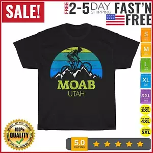 Moab Utah Mountain Biking MTB Vintage Souvenir Vintage T Shirt Men Women Fashion - Picture 1 of 9