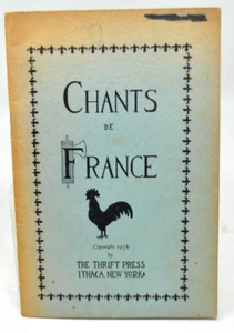 CHANTS DE FRANCE Traditional Folk Songs Songbook 32 Chants Vtg 1934 - Bild 1 von 3