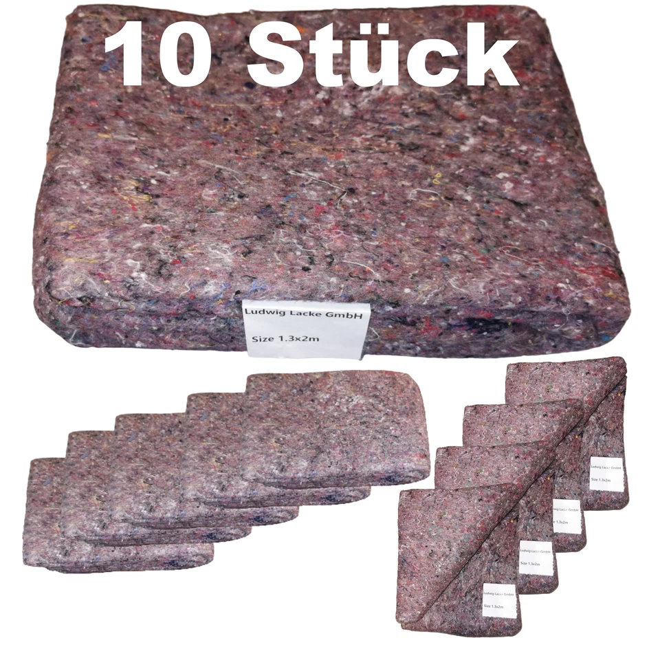 LUDWIG LACKE 10 Umzugsdecken Malervlies je 1,3 x 2 m