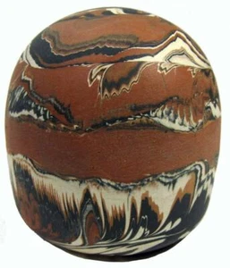 Agateware Nerikomi Paperweight Robbie Harmsworth Australian Ceramic Dreamtime - Bild 1 von 11