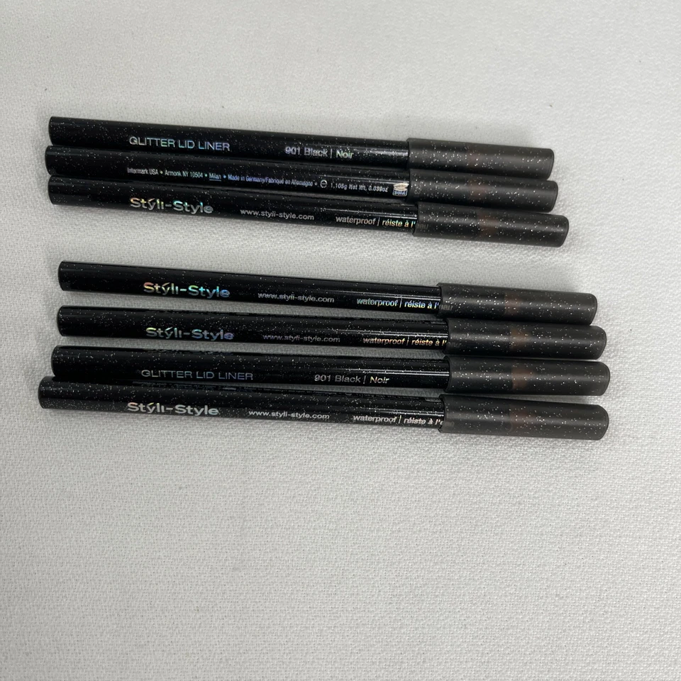 7 PC STYLI-STYLE GLITTER LID LINER EYELINER - 901 BLACK NEW - Image 1 of 1
