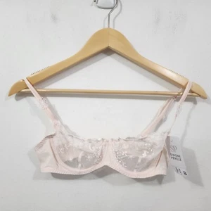 Simone Perele Delice Floral Sheer Embroidered Demi Bra Blush NWT Womens Size 34B - Picture 1 of 17