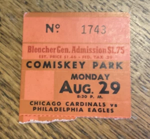 1949 NFL Chicago Cardinals Vs Philadelphia Eagles Ticket Stub - Picture 1 of 2