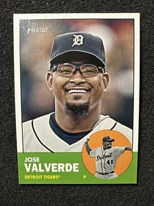 Jose Valverde #365 2012 Topps Heritage Baseball Menge Detroit Tigers - Bild 1 von 2