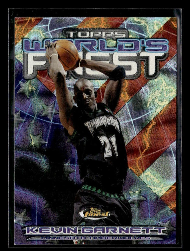 2000-01 Topps Finest Kevin Garnett World's Finest Minnesota Timberwolves Y7455 - Image 1 of 2