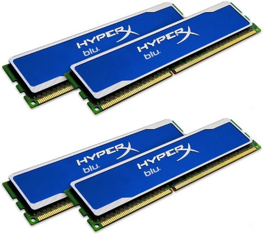 Kingston HyperX blu 32GB (4x8GB) DDR3 1600 PC RAM KHX1600C10D3B1 (inkl.MwSt/VAT) - Bild 1 von 1