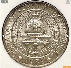 1936 NORFOLK COMMEMORATIVE HALF NGC 8 PICS MS 67 - Picture 1 of 9