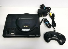 Sega Mega Drive Console Black 1 Controller Complete Tested Working
