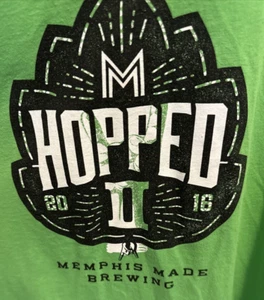 Memphis Made Brewery “Hopped” 2016 Green T-Shirt, Size 2XL* - Picture 1 of 4