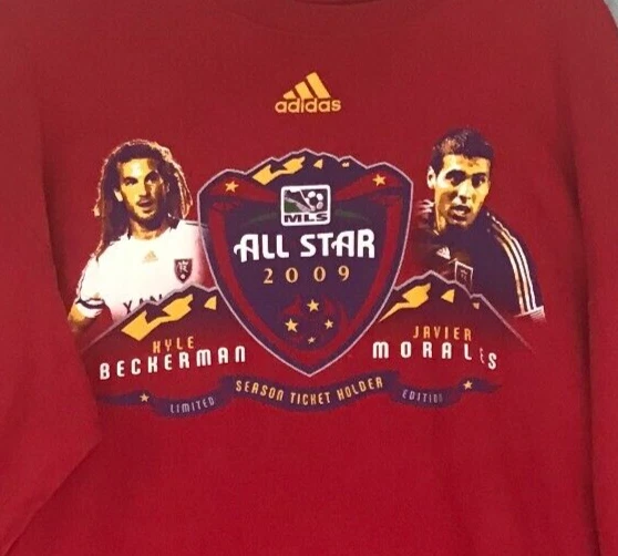 Camisa Adidas MLS All-Star Para Hombre Grande Roja 2009 Edición Limitada Beckerman Morales Foto 1 de 4