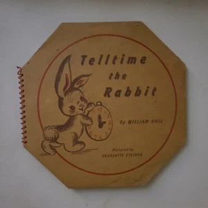 TELLTIME THE RABBIT- A Telling Time-Moveable Book by William Hall~Very Good - Picture 1 of 5