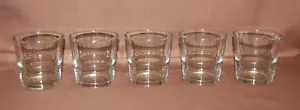 Libbey 12 oz Clear Double Old Fashioned Rocks Stackable Glasses Lot of 5 T1980 - Picture 1 of 13