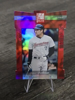 2002 DONRUSS ELITE ASPIRATIONS RED PARALLEL #17 LANCE BERKMAN SP #/83 EX - Image 1 of 4