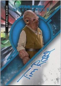 Star Wars Masterwork 2022, Tim Rose (Admiral Ackbar) Blue Autograph Card #88/99 - Picture 1 of 2