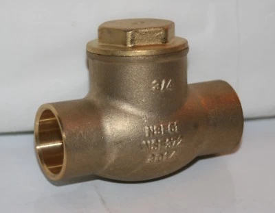 3/4" Lead Free Bronze Solder 200 WOG Swing Check Valve Stockham NEW  - Image 1 of 3