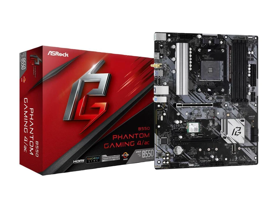 Incomplete ASRock B550 Phantom Gaming 4 AC Desktop Motherboard