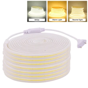 Tira LED 220V 230V COB tira impermeable manguera tira de luz cinta de luz IP67 - Imagen 1 de 15