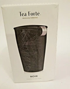 NEW Tea Forte Kati Cup Noir Ceramic Tea Infuser Cup with Infuser Basket Lid - Picture 1 of 5