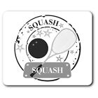 Rectangle Mouse Mat BW - Awesome Squash Player  #39815