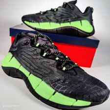 Reebok Zig Kinetica Men US 13 Black Neon Mint Green Gray Run Sport Style Trainer