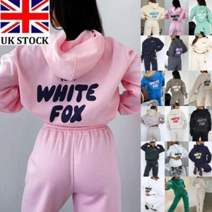 Ladies Black Fox Boutique Hoodie Tracksuit Set Hooded Sweatshirt Pullover Gifts - Picture 1 of 34