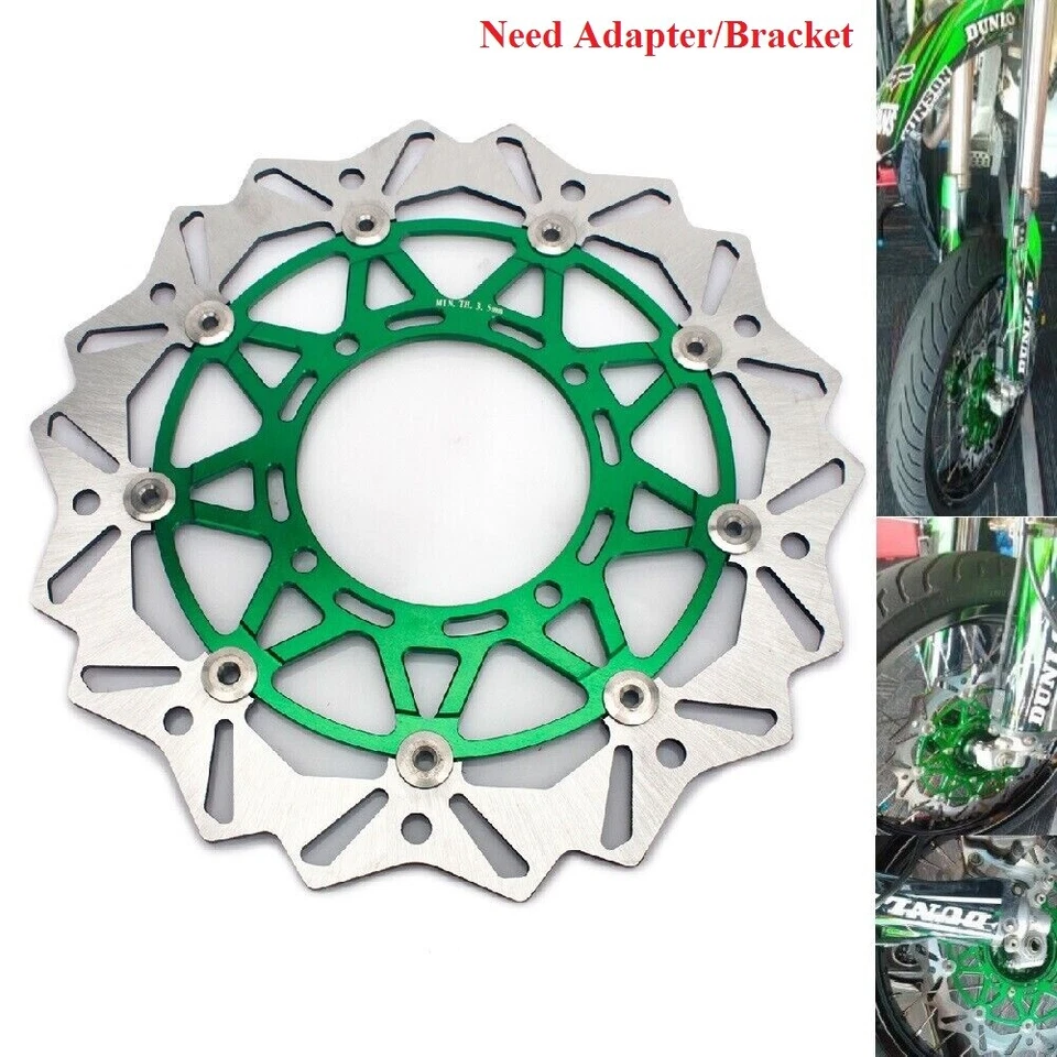 Rotor de freno delantero de gran tamaño 320 mm para KAWASAKI KX125 KX250 KX250F KX450F KLX450R Foto 1 de 4