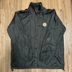 Obey Propaganda Polyester Windbreaker Jacket Black Button Up Men’s Size XXL - Picture 1 of 6
