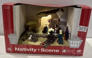 Vintage Gemmy Narrated Nativity Scene Christmas Story Lights Sound Works Great - Picture 1 of 10