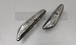 NEW GENUINE DEPO BMW 5 SER E60 E61 & LCI WING TURN INDICATOR LAMP PAIR SMOKED - Picture 1 of 17