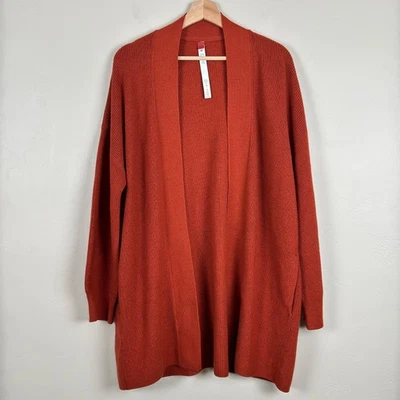 Suéter Lululemon Mezcla de Lana Merino Acanalado Largo Envolvente Mujer 12 Cayena Foto 1 de 4