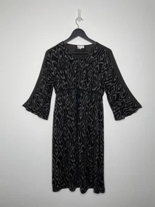 Ghost London Brown Printed Sheer Georgette Midi Dress UK 10 Hippie Boho - Picture 1 of 9