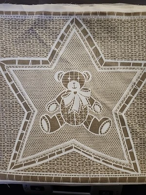 BEAR LACE Cheater fabric by Marcus Bros Quilt Craft Baby Pillow Scrapbook Shower - Image 1 of 4
