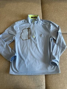 RLX Ralph Lauren 1/4 Zip Pullover Mens XL Blue  Golf Performance Wicking - Picture 1 of 11