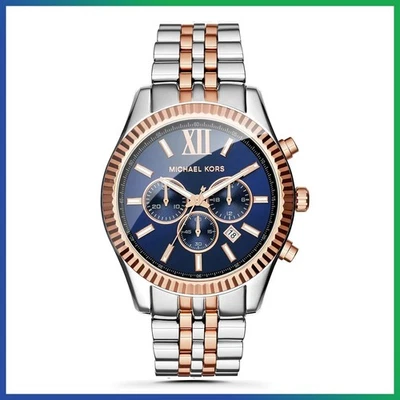 Genuine MICHAEL KORS MK8412 Lexington Two-Tone Stainless Chrono Mens Wrist Watch - Image 1 of 4