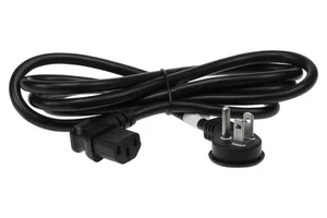 SF Cable Low Profile Angle NEMA 5-15P to C13 Right Angle Power Cord, 10 feet - Afbeelding 1 van 5