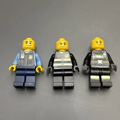 Lot of 3 LEGO Mini Figures Swamp Police Officer City Police Undercover Police - Image 1 of 4