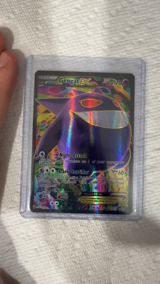 Gengar EX 114/119 X & Y Phantom Forces Ultra Rare Full Art Holo Pokemon Card - Image 1 of 2