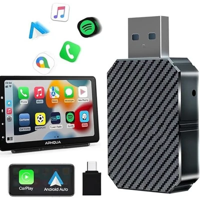 Chiavetta adattatore CarPlay convertitore wireless USB Type-C x auto Ios Android - Immagine 1 di 4