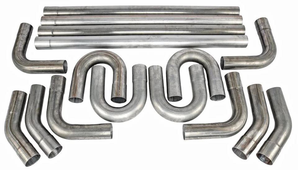 JEGS 30671 Street Rod/Muscle Car Exhaust Kit 2-1/2" 6-Gauge Aluminized Steel - Image 1 of 4